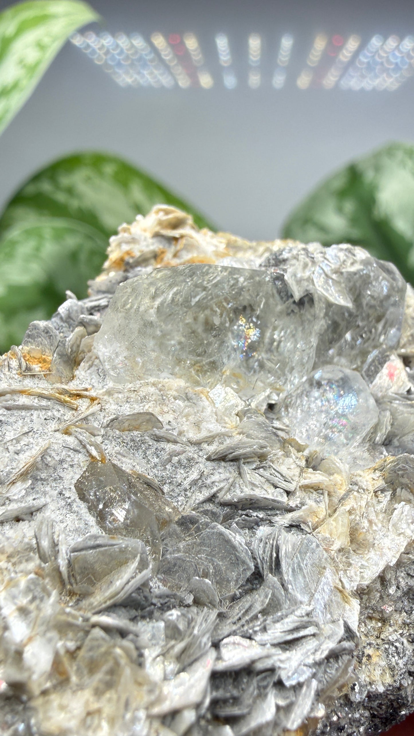Aquamarine on Muscovite- Pingwu beryl mine, Mt Xuebaoding, Pingwu Co, Sichuan, China