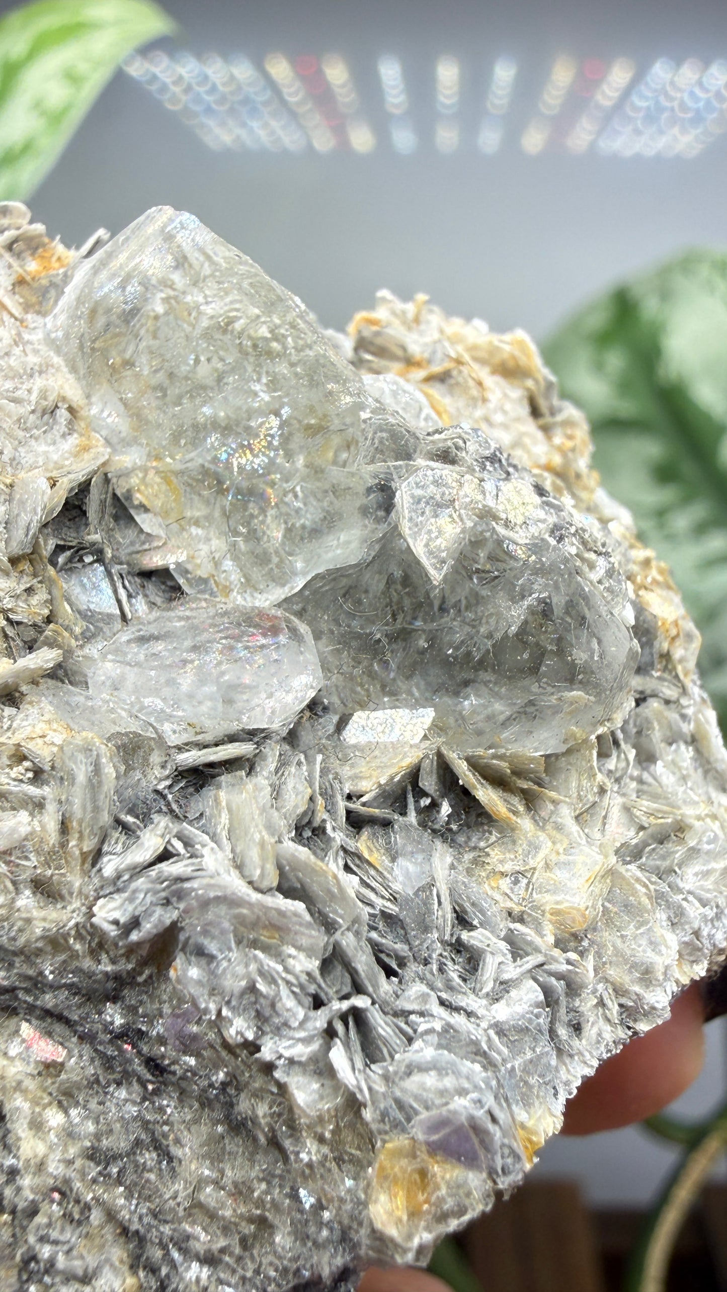 Aquamarine on Muscovite- Pingwu beryl mine, Mt Xuebaoding, Pingwu Co, Sichuan, China