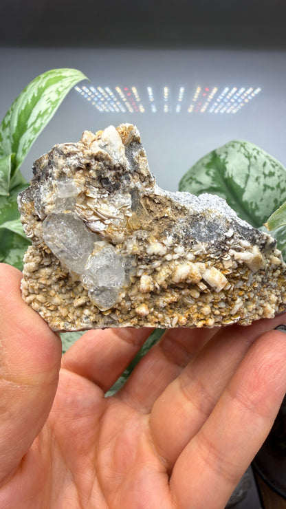 Aquamarine on Muscovite- Pingwu beryl mine, Mt Xuebaoding, Pingwu Co, Sichuan, China