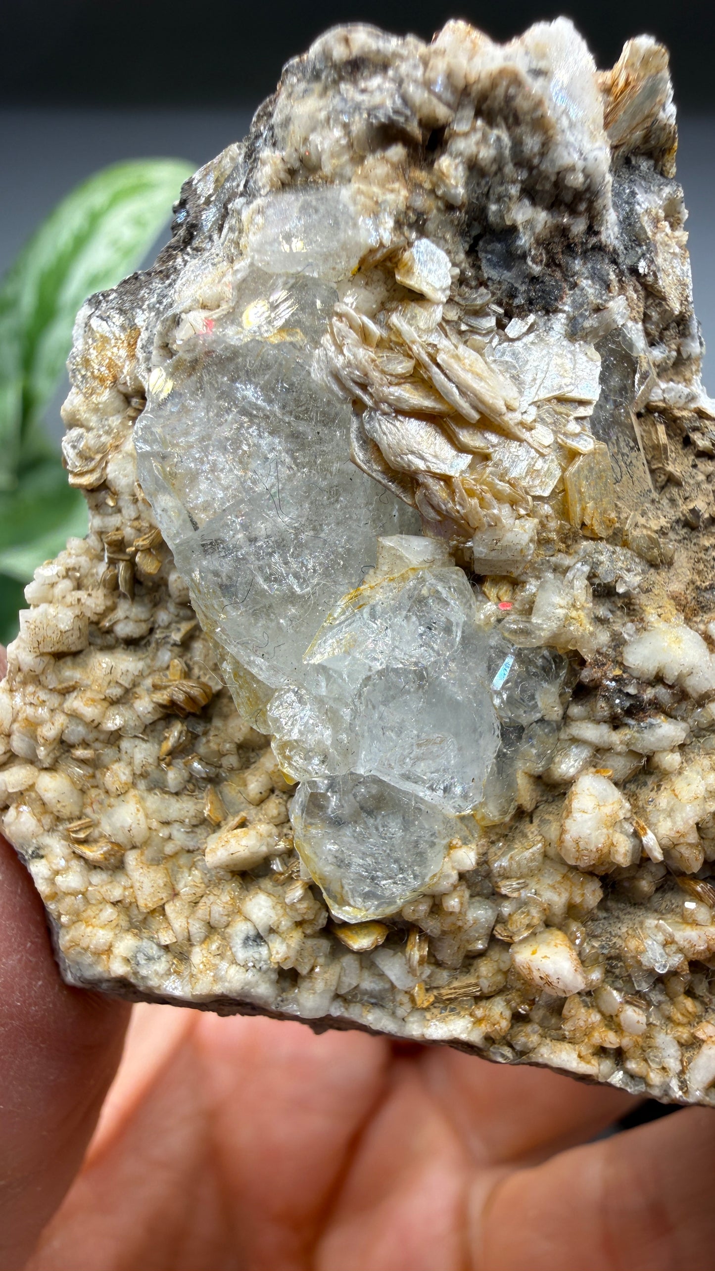 Aquamarine on Muscovite- Pingwu beryl mine, Mt Xuebaoding, Pingwu Co, Sichuan, China