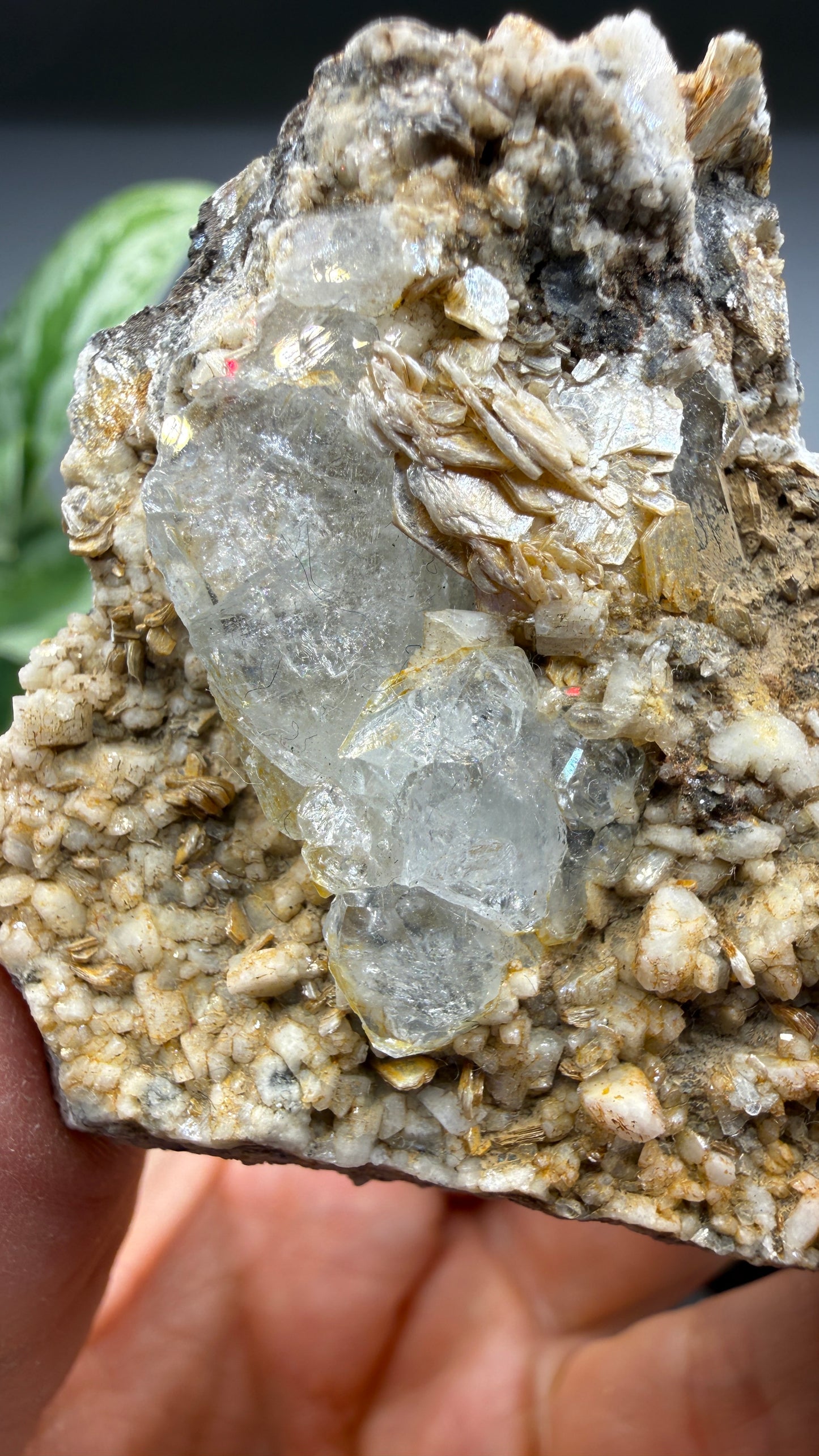 Aquamarine on Muscovite- Pingwu beryl mine, Mt Xuebaoding, Pingwu Co, Sichuan, China