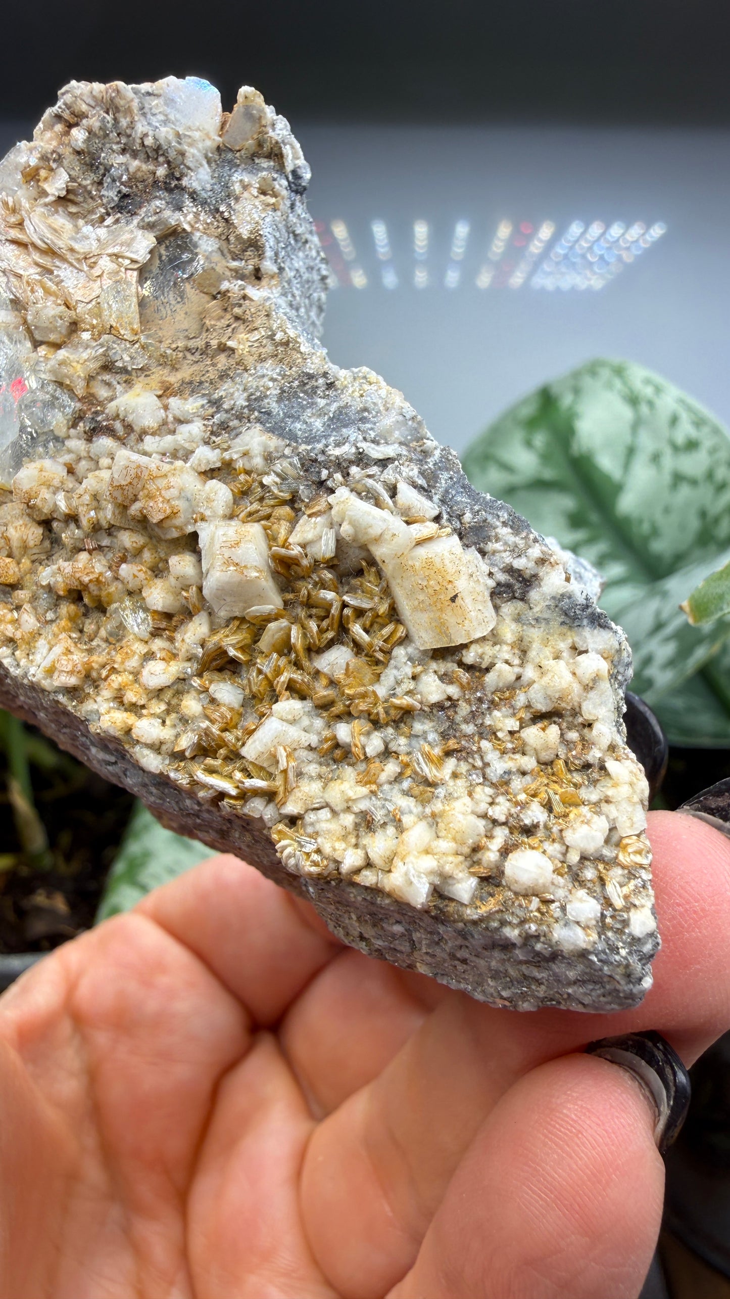 Aquamarine on Muscovite- Pingwu beryl mine, Mt Xuebaoding, Pingwu Co, Sichuan, China