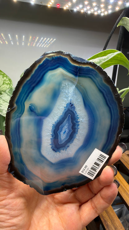 Agate Slice (Dyed- Blue)- Brazil