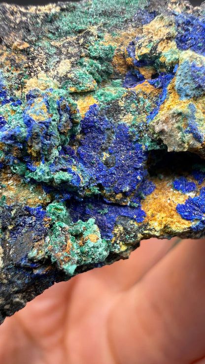 Azurite, Malachite- Morenci Mine, Morenci, Greenlee County, Arizona, USA