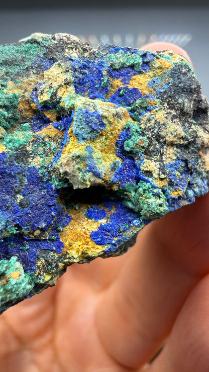 Azurite, Malachite- Morenci Mine, Morenci, Greenlee County, Arizona, USA