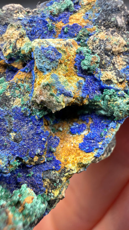 Azurite, Malachite- Morenci Mine, Morenci, Greenlee County, Arizona, USA