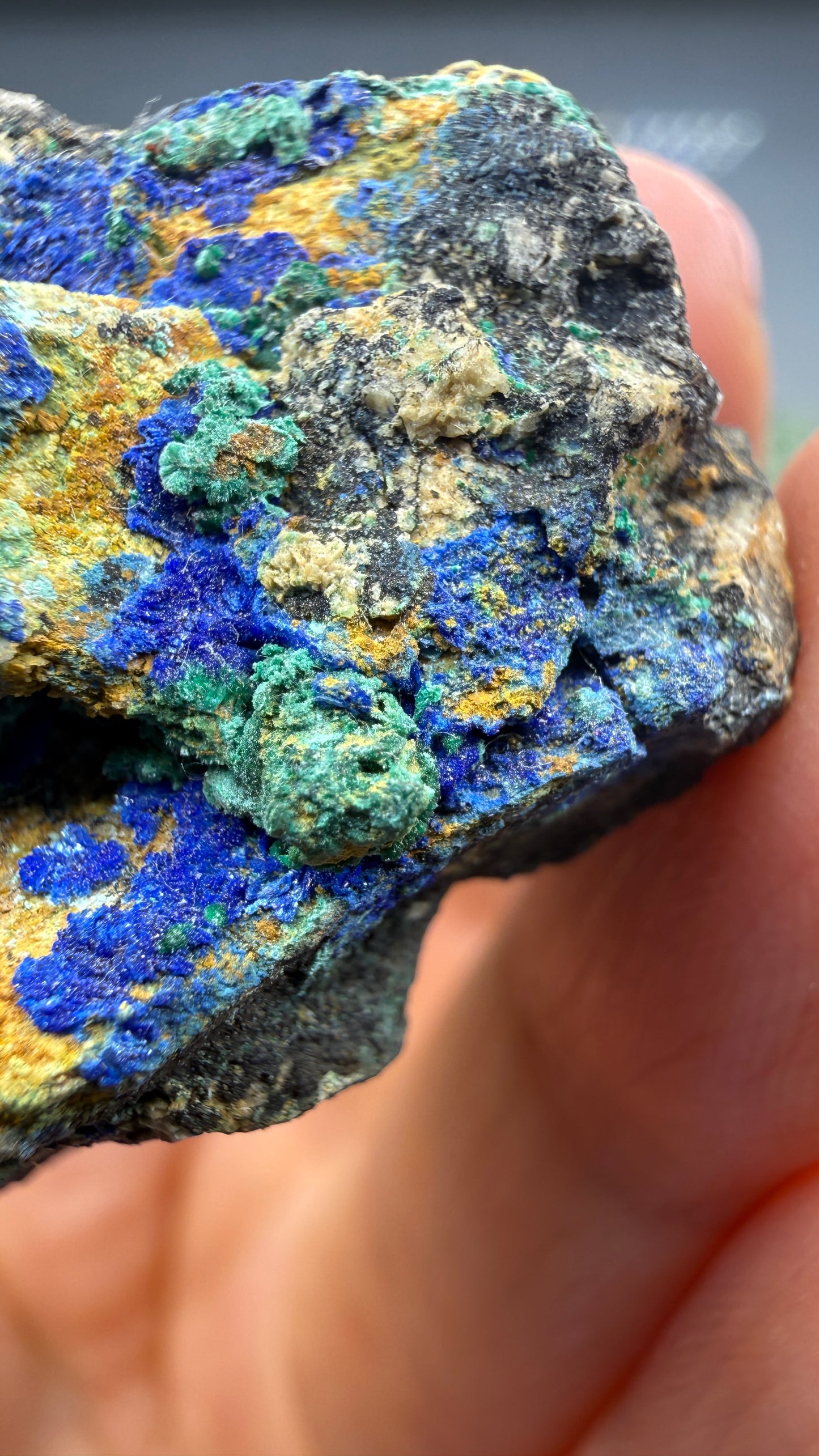 Azurite, Malachite- Morenci Mine, Morenci, Greenlee County, Arizona, USA