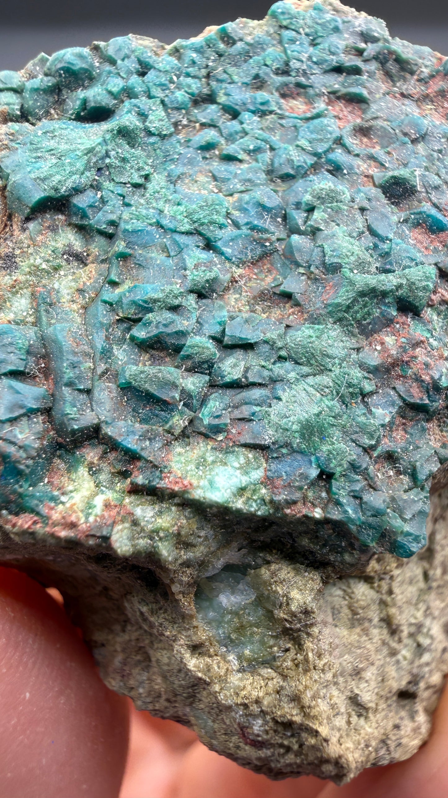 Chrysocolla, Malachite- Apex Mine, Money Creek Mining District, King County, Washington, USA