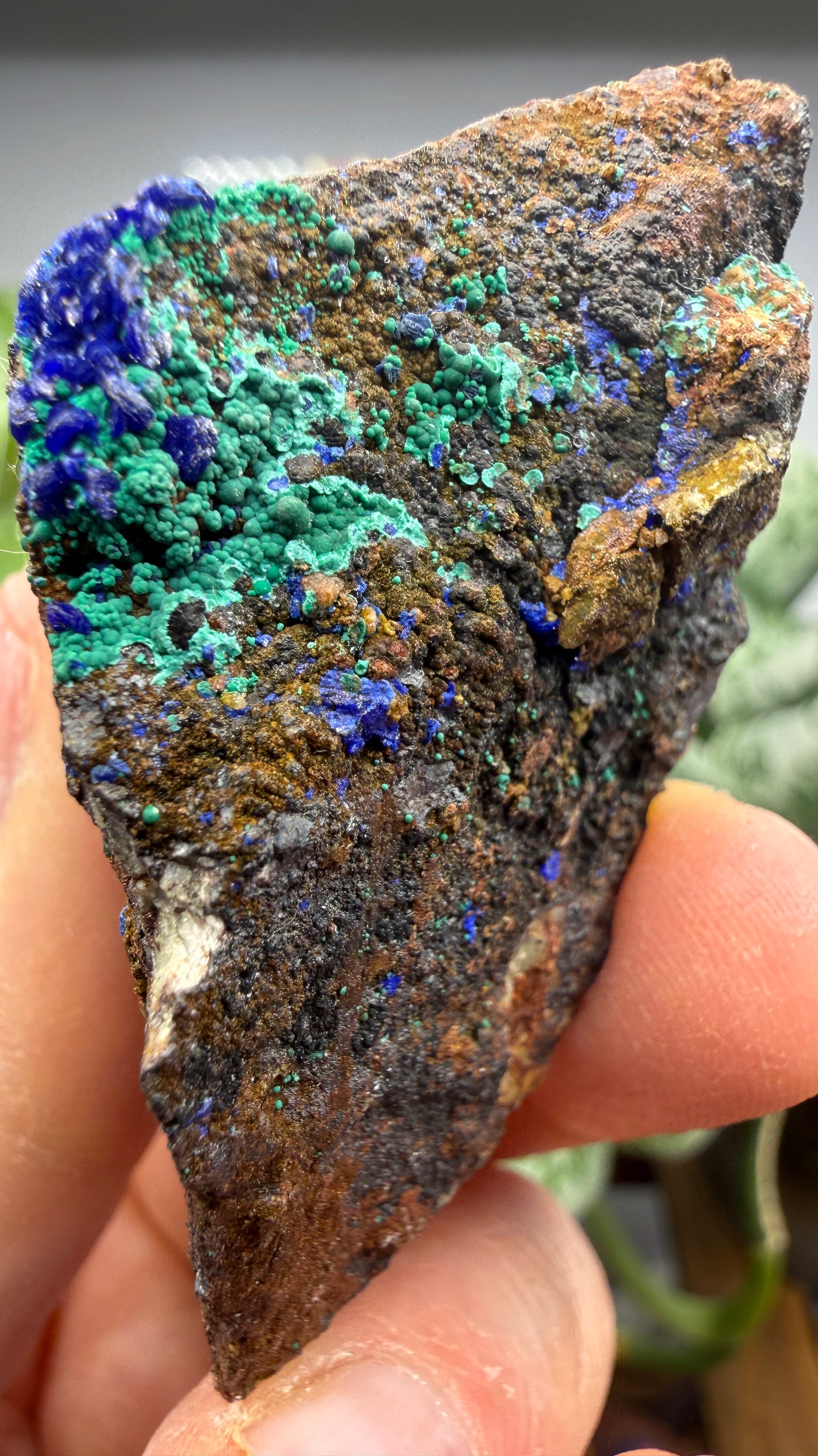 Azurite, Malachite- Morenci Mine, Morenci, Greenlee County, Arizona, USA