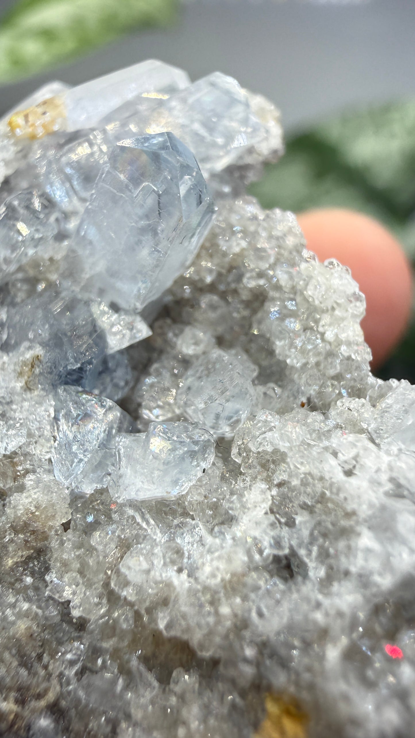 Celestine, Calcite- Meckley's Quarry, Mandata, Northumberland County, Pennsylvania, USA