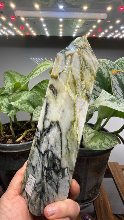 Serpentine Marble Tower- 8.5" inches tall