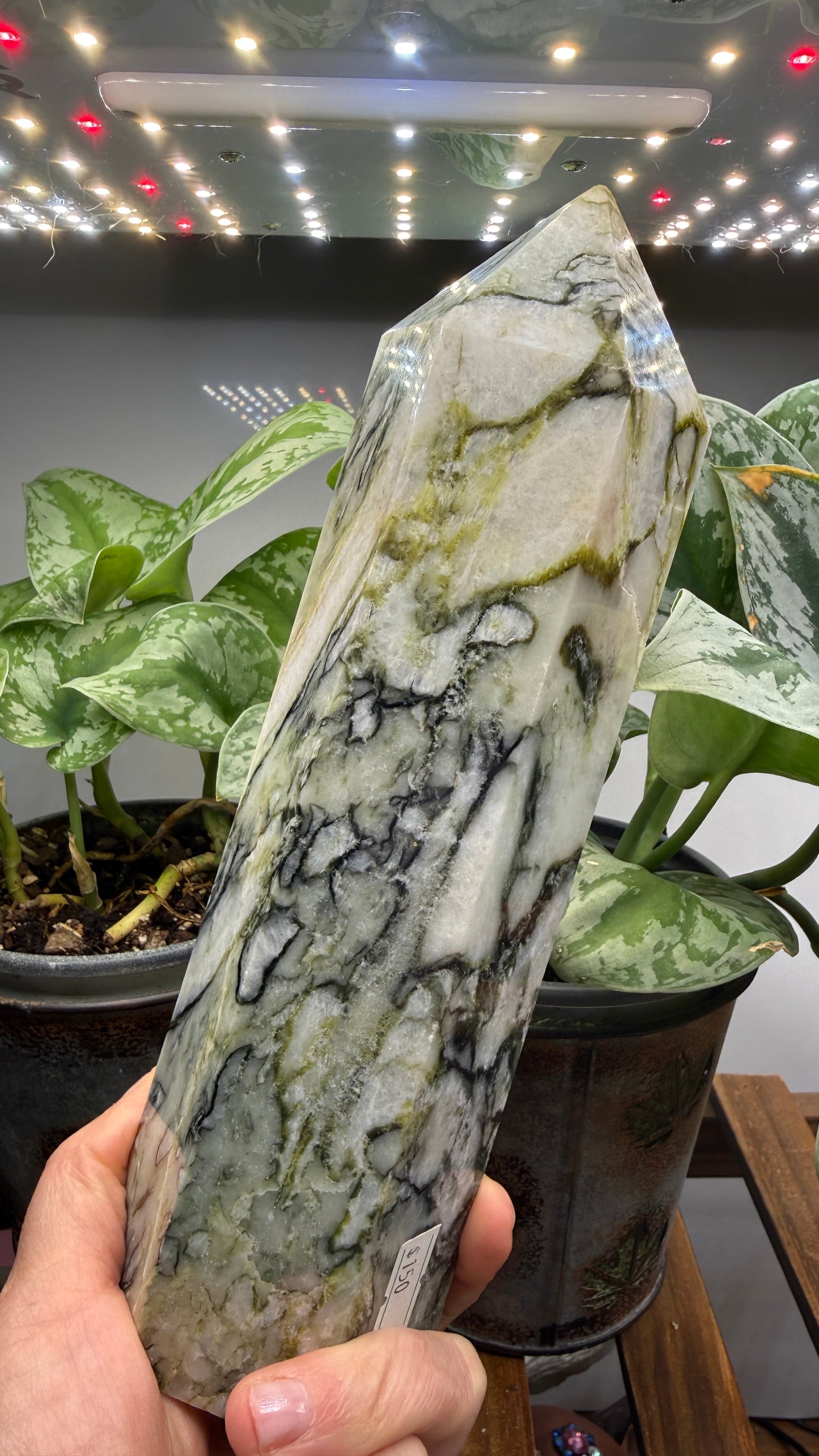 Serpentine Marble Tower- 8.5" inches tall