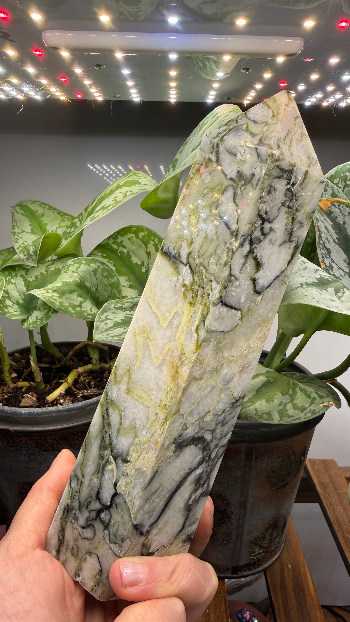 Serpentine Marble Tower- 8.5" inches tall