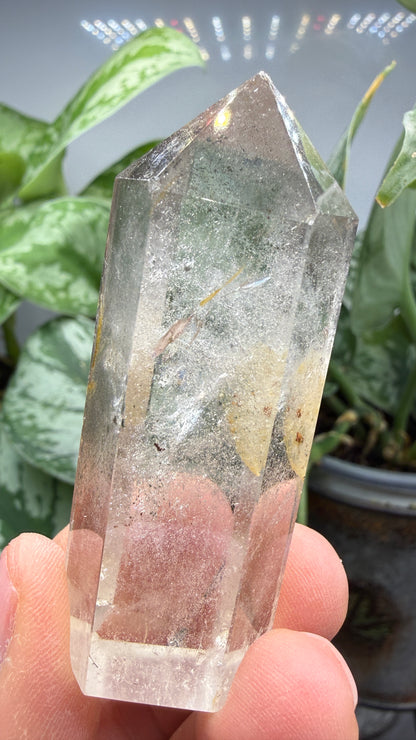 Garden Quartz/Lodolite Point- 2.375" inches tall
