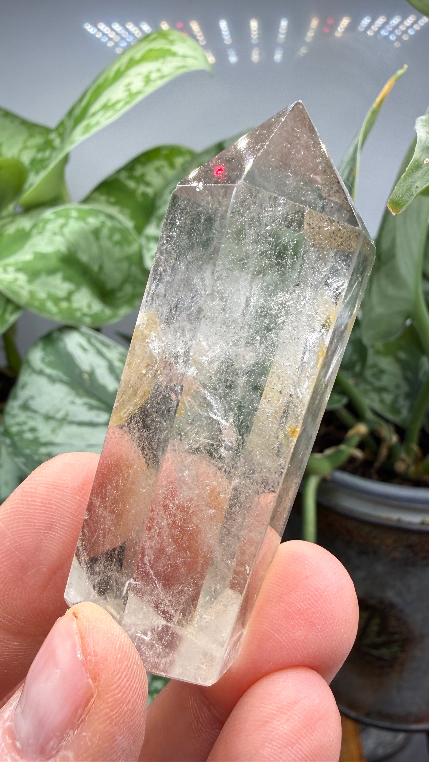 Garden Quartz/Lodolite Point- 2.375" inches tall