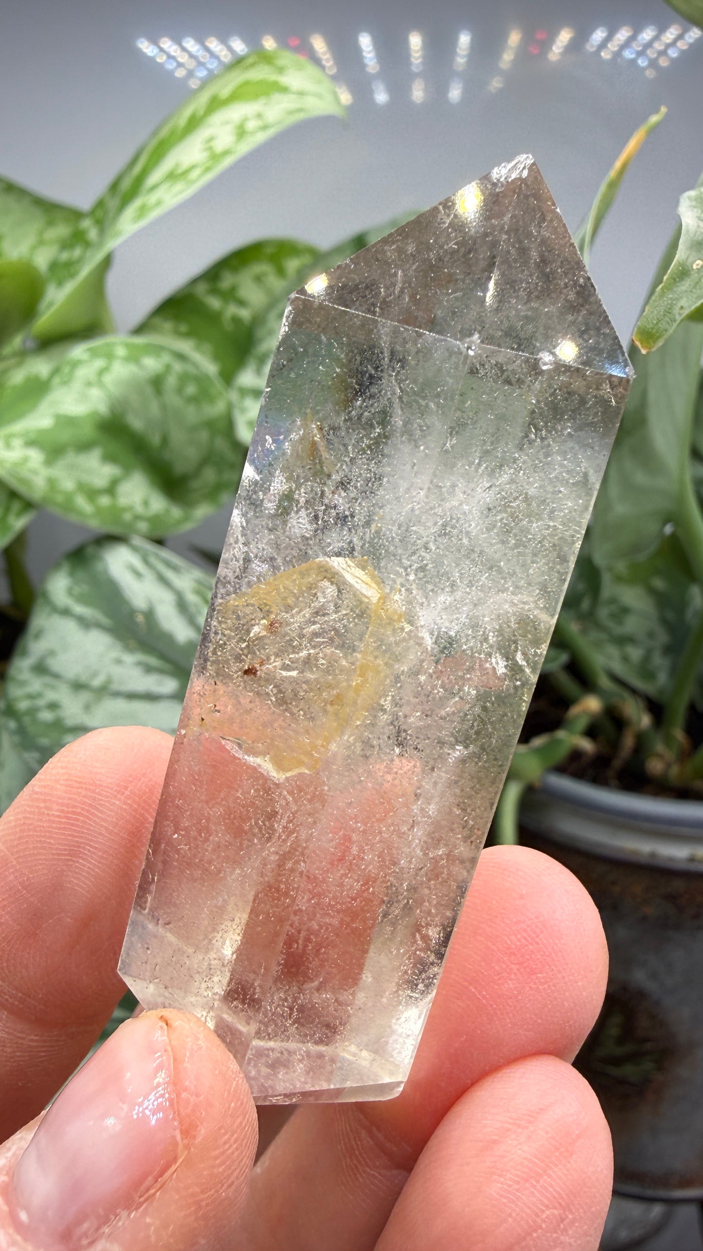 Garden Quartz/Lodolite Point- 2.375" inches tall