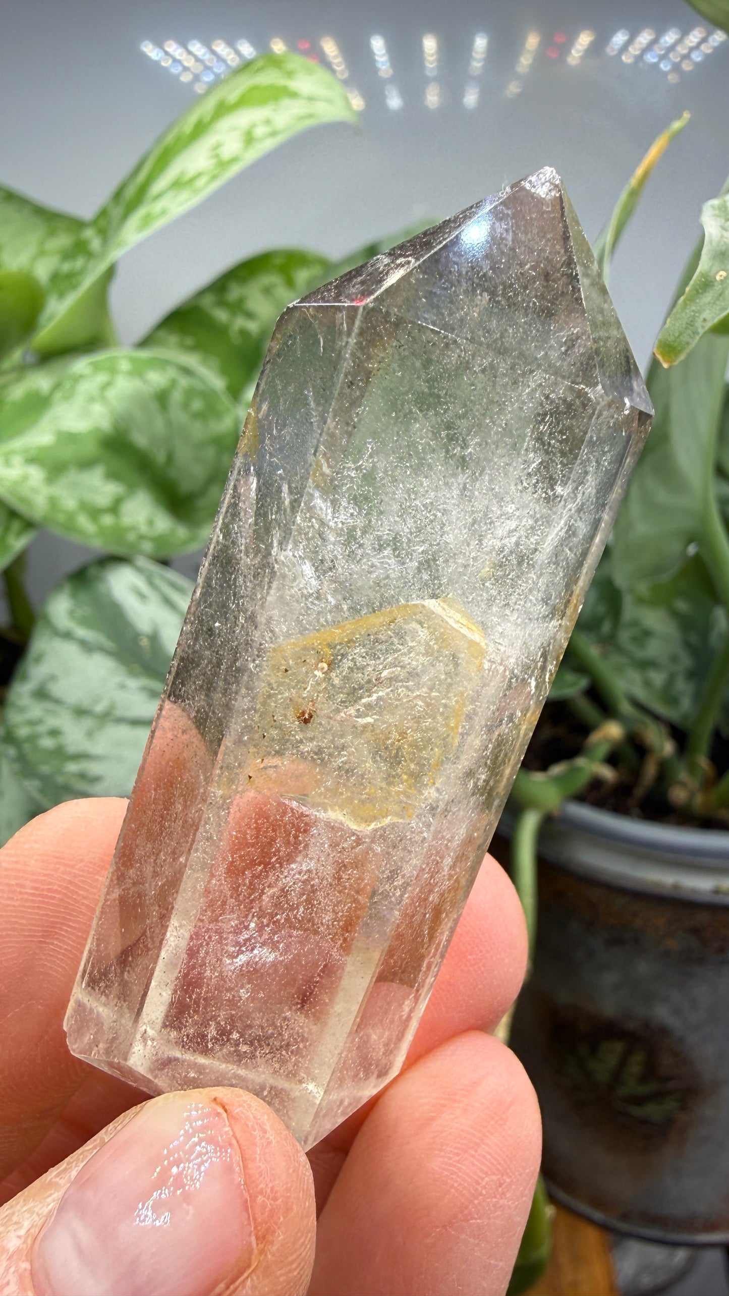 Garden Quartz/Lodolite Point- 2.375" inches tall