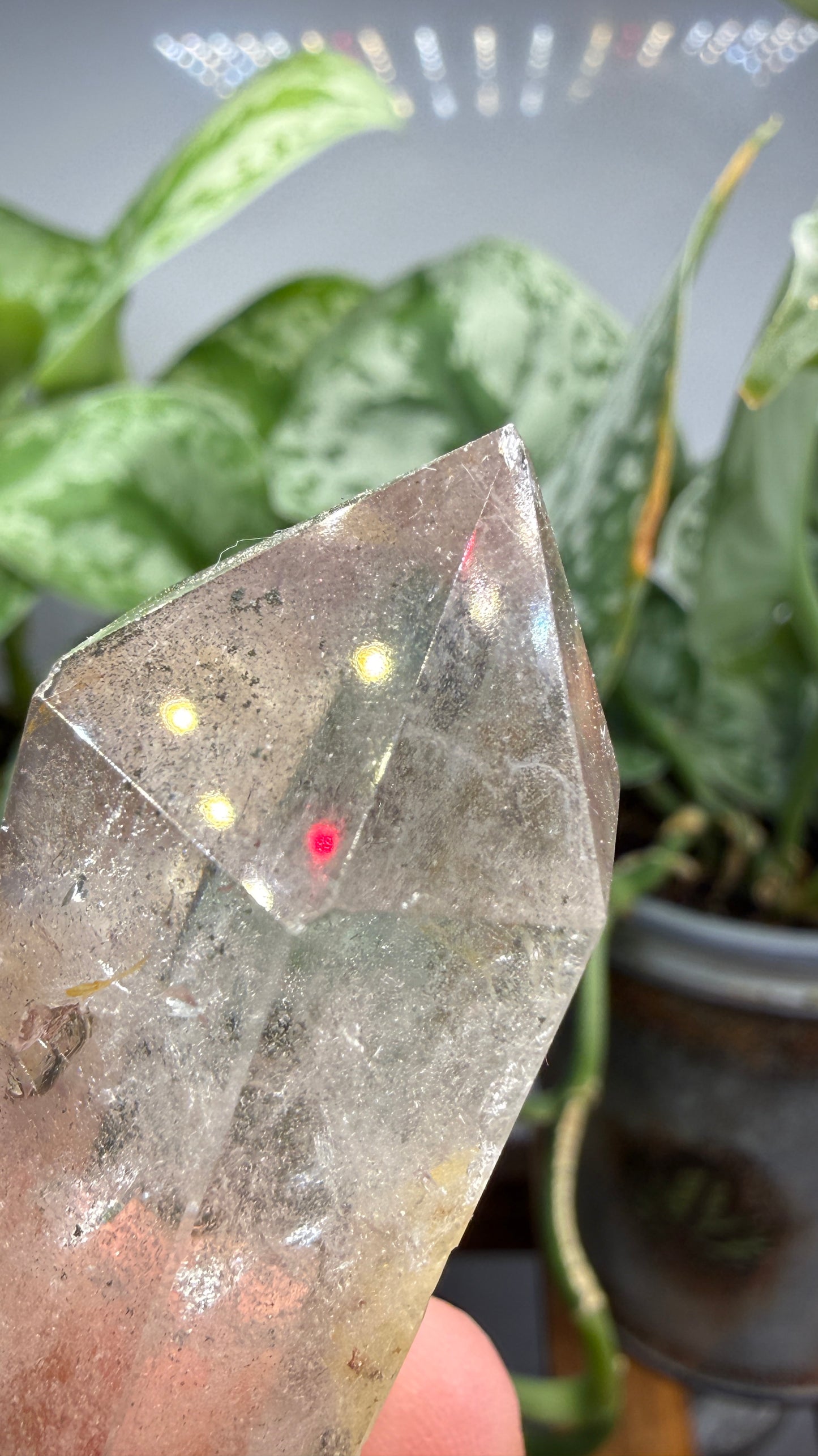 Garden Quartz/Lodolite Point- 2.375" inches tall