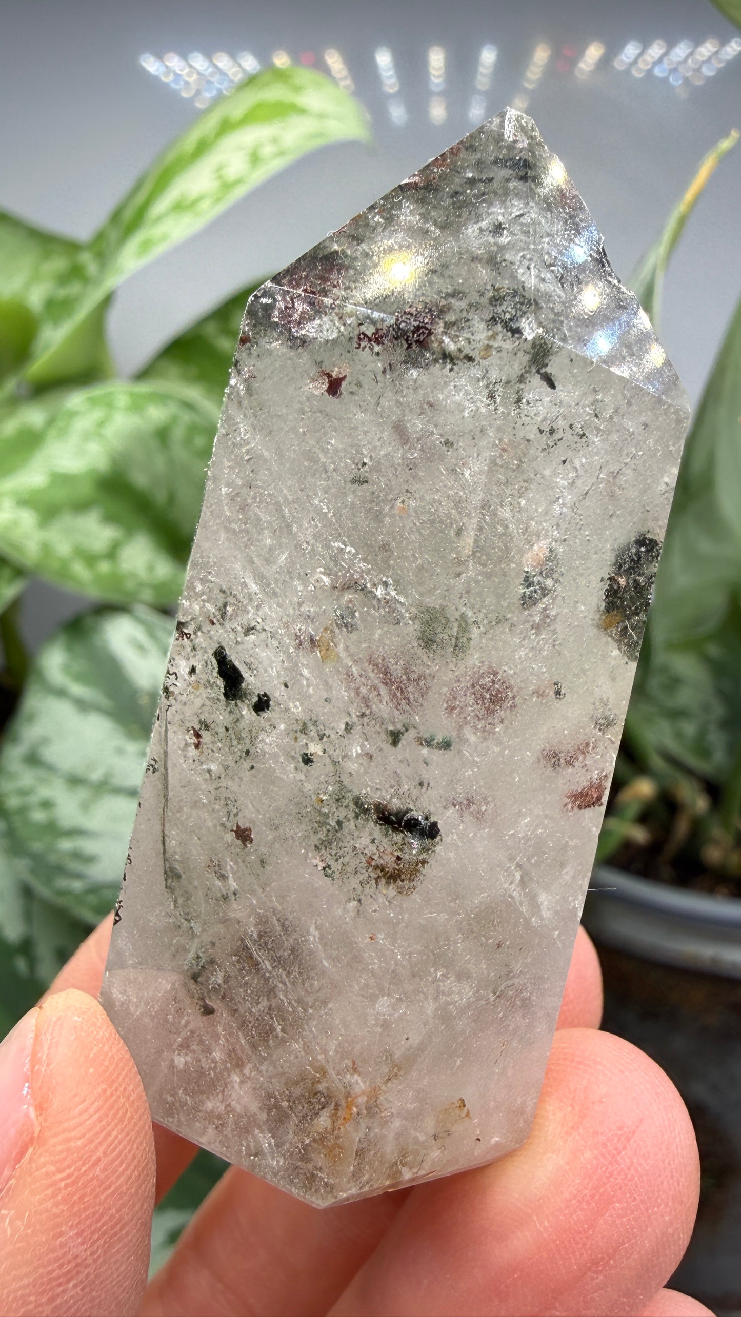 Garden Quartz/Lodolite Point- 2.25" inches tall