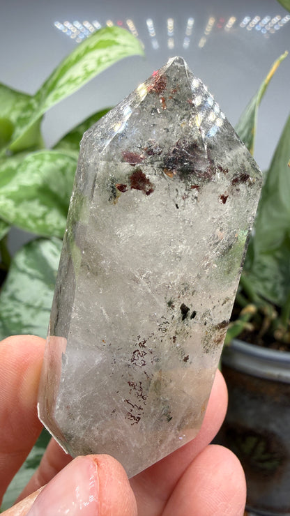 Garden Quartz/Lodolite Point- 2.25" inches tall
