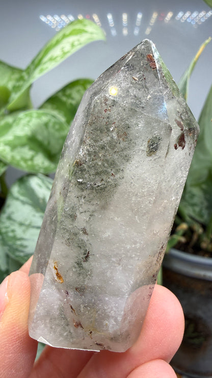 Garden Quartz/Lodolite Point- 2.25" inches tall