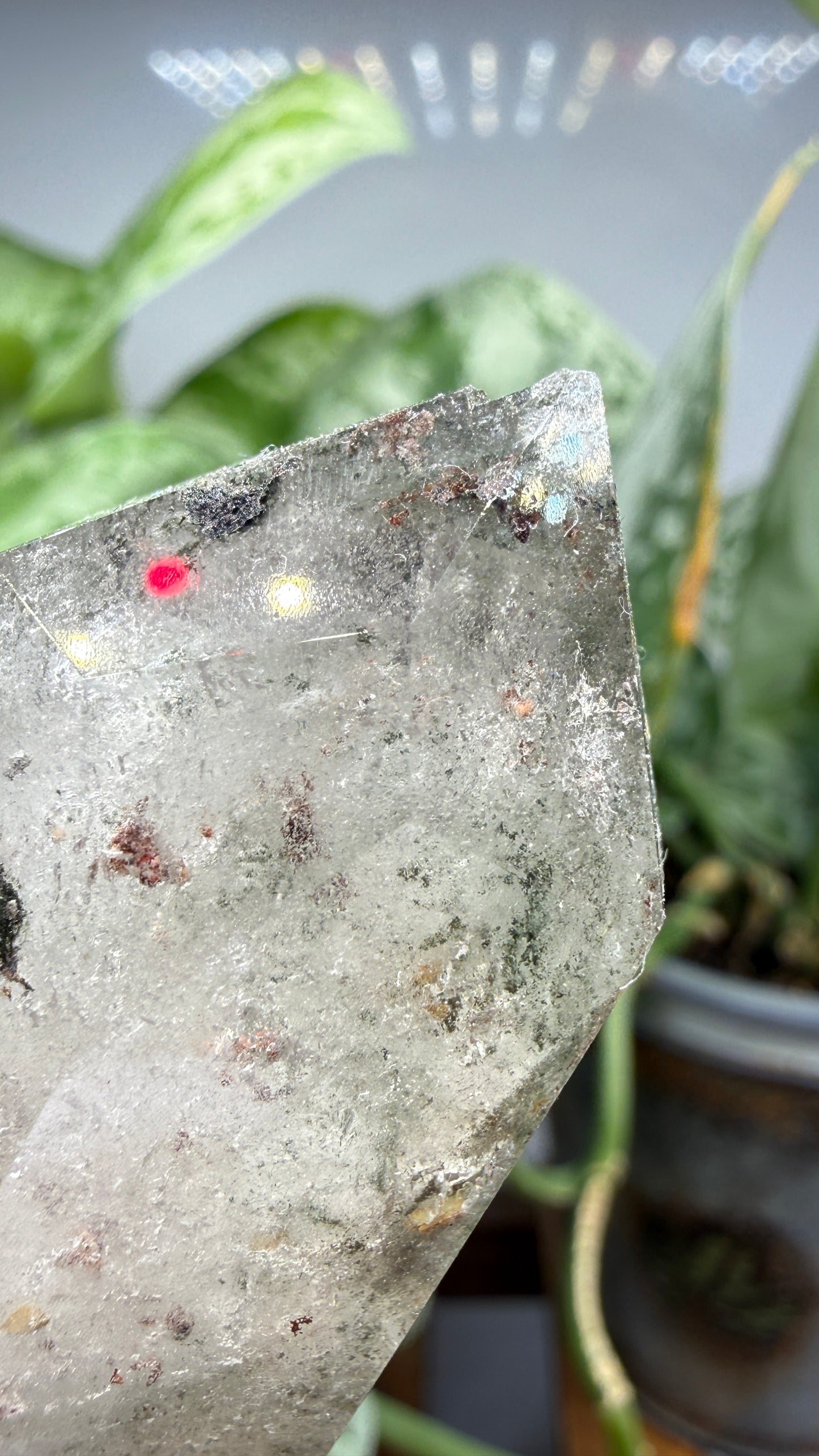Garden Quartz/Lodolite Point- 2.25" inches tall