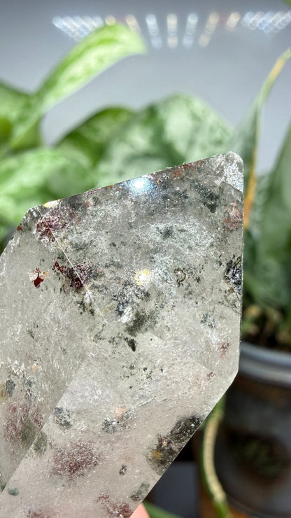 Garden Quartz/Lodolite Point- 2.25" inches tall