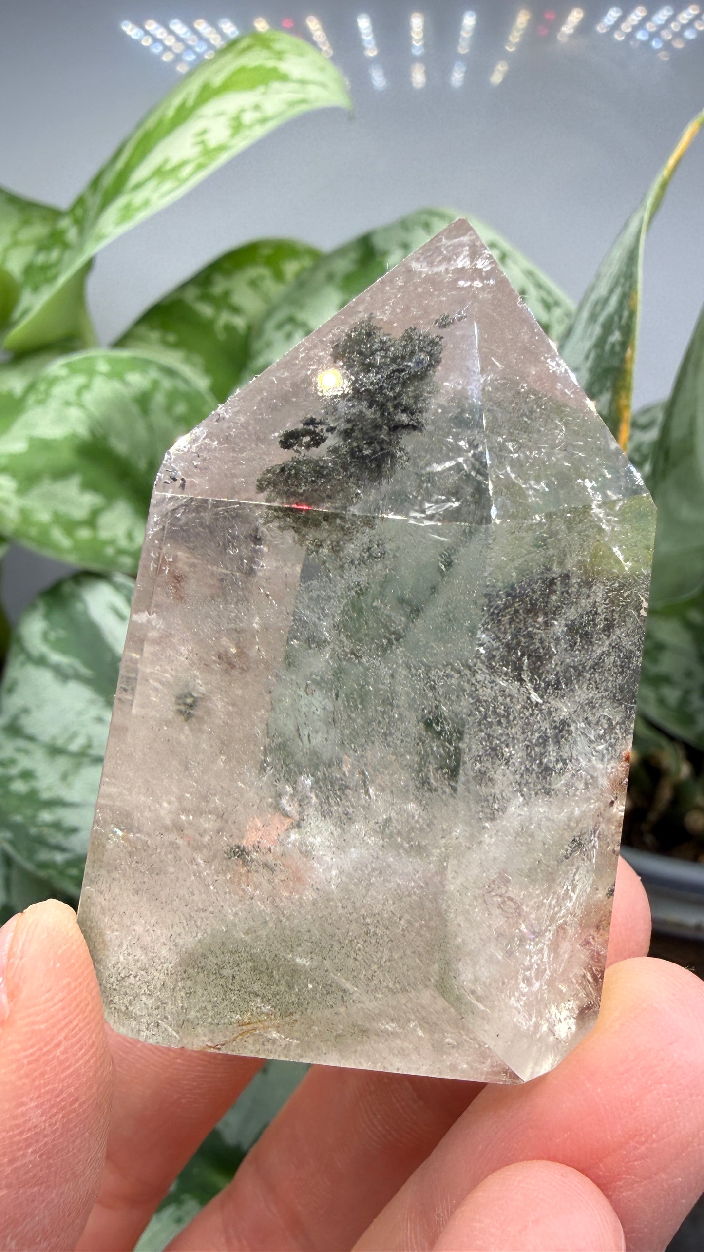 Garden Quartz/Lodolite Point- 2" inches tall