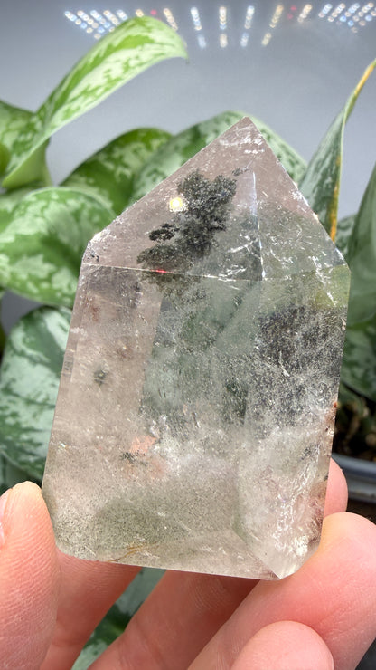 Garden Quartz/Lodolite Point- 2" inches tall