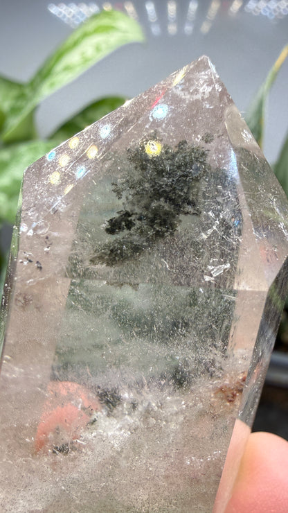 Garden Quartz/Lodolite Point- 2" inches tall