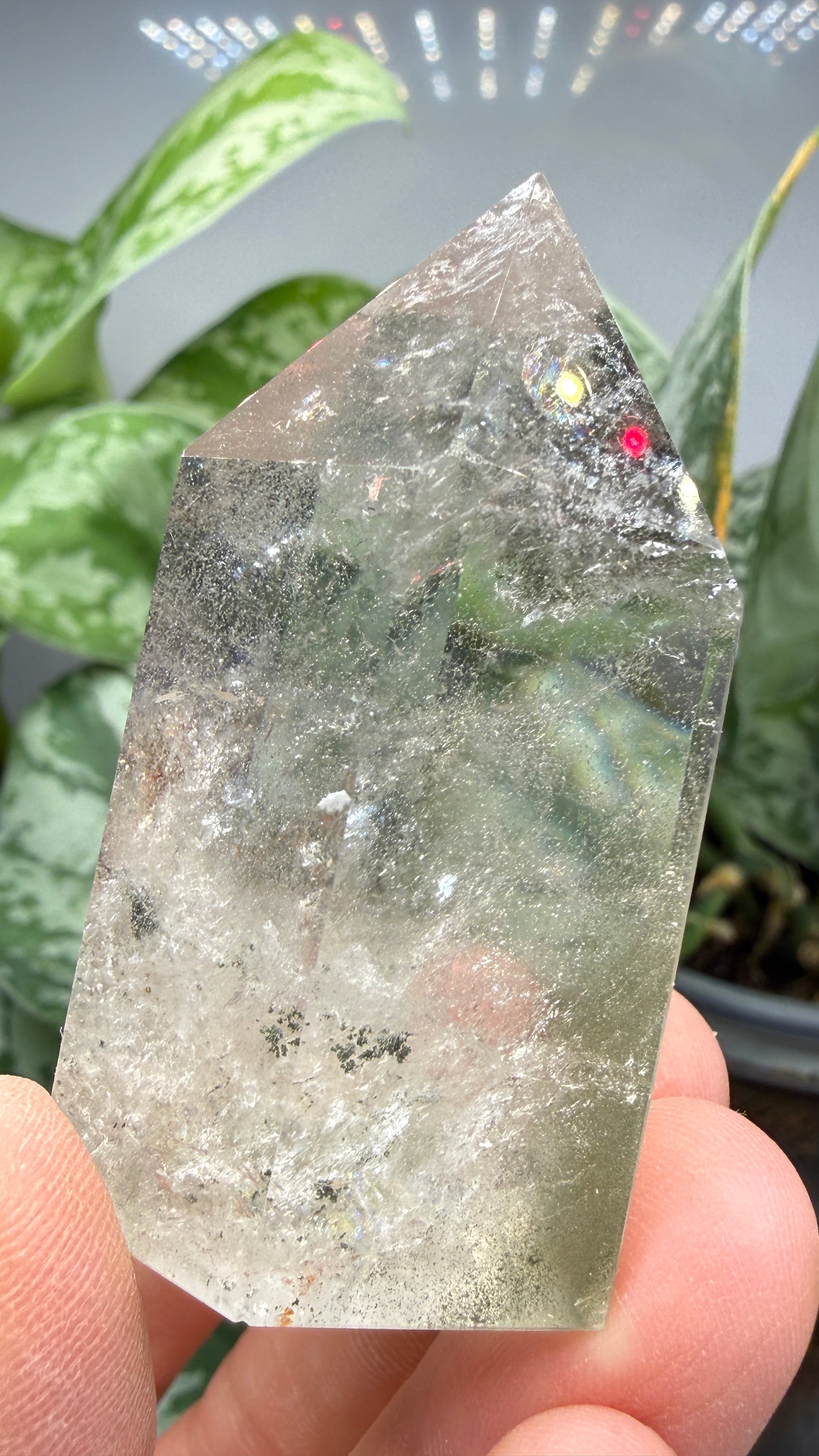 Garden Quartz/Lodolite Point- 2" inches tall