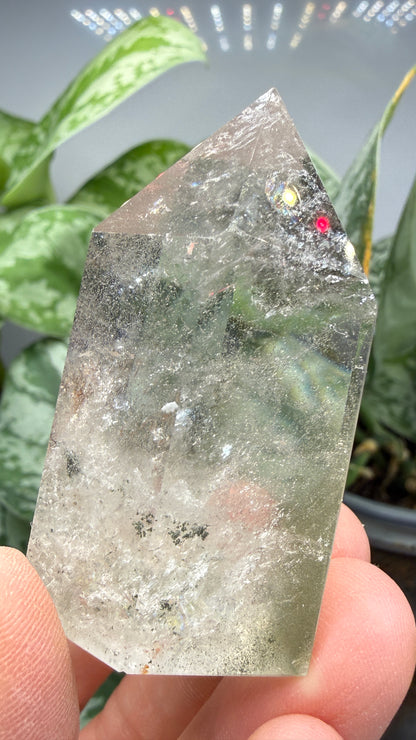 Garden Quartz/Lodolite Point- 2" inches tall