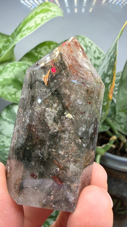 Garden Quartz/Lodolite Point- 2.25" inches tall