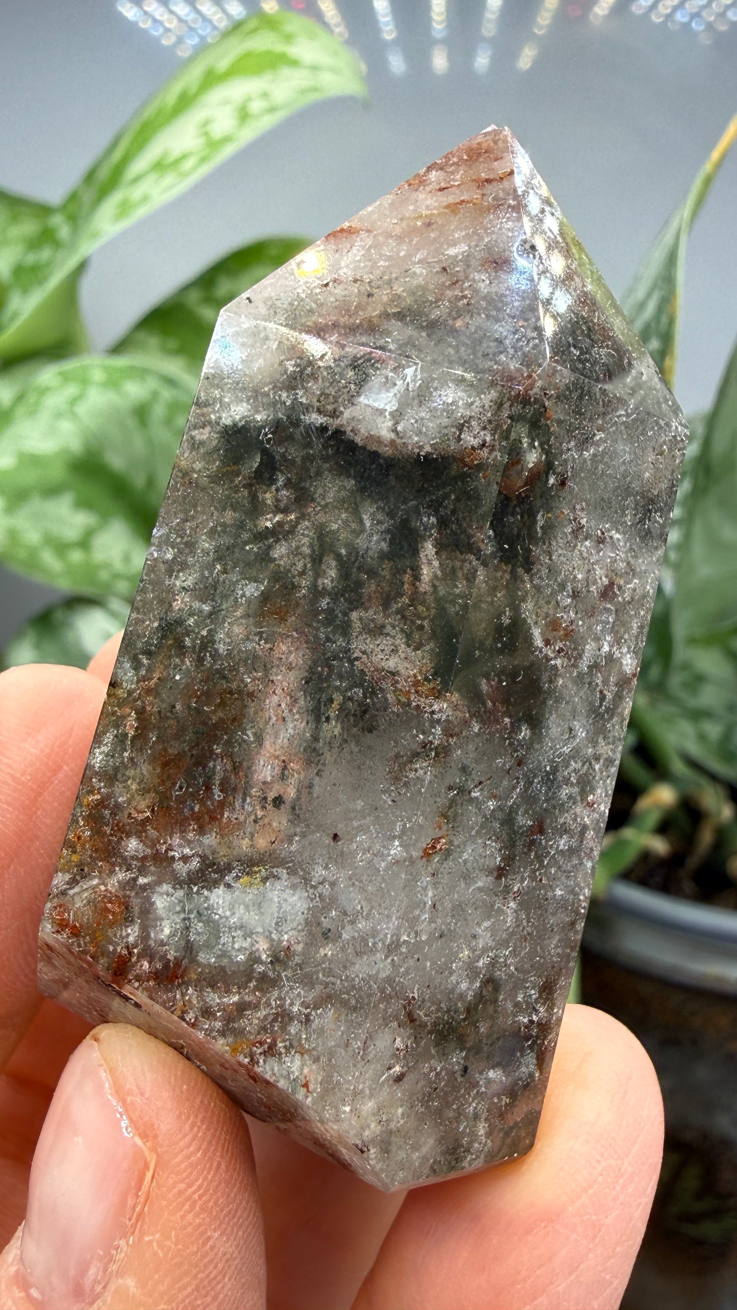 Garden Quartz/Lodolite Point- 2.25" inches tall
