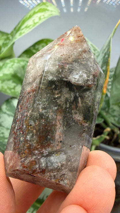 Garden Quartz/Lodolite Point- 2.25" inches tall