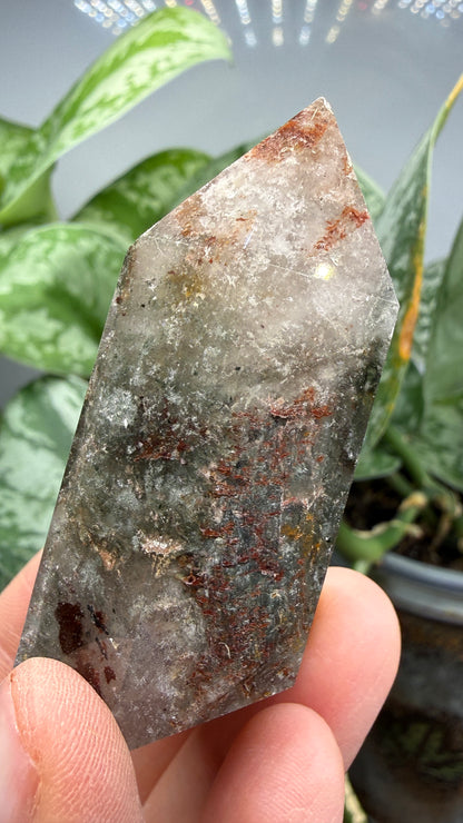 Garden Quartz/Lodolite Point- 2.25" inches tall