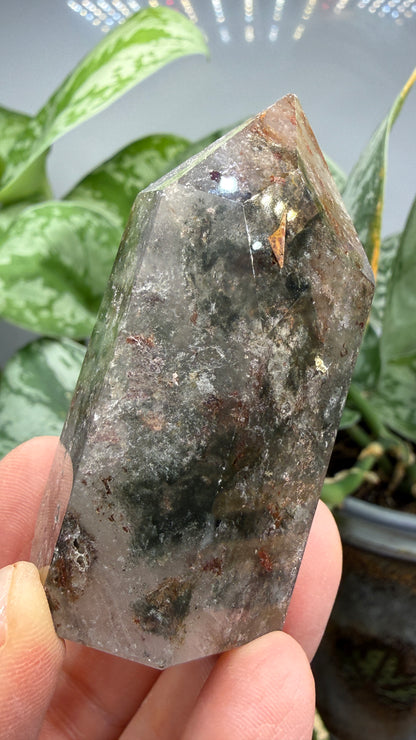 Garden Quartz/Lodolite Point- 2.25" inches tall