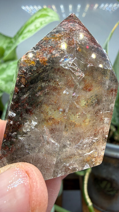 Garden Quartz/Lodolite Point- 2" inches tall