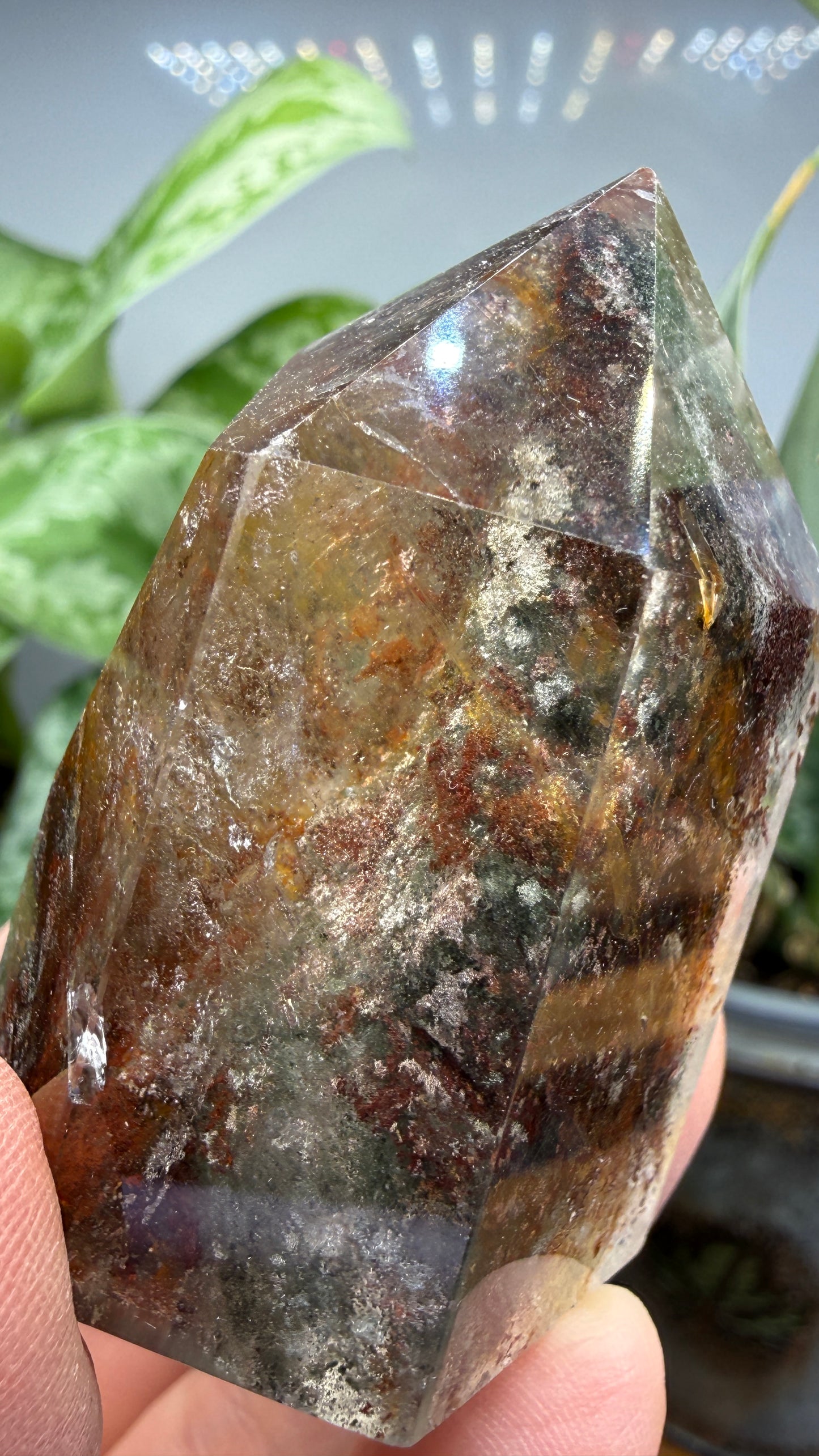 Garden Quartz/Lodolite Point- 2" inches tall