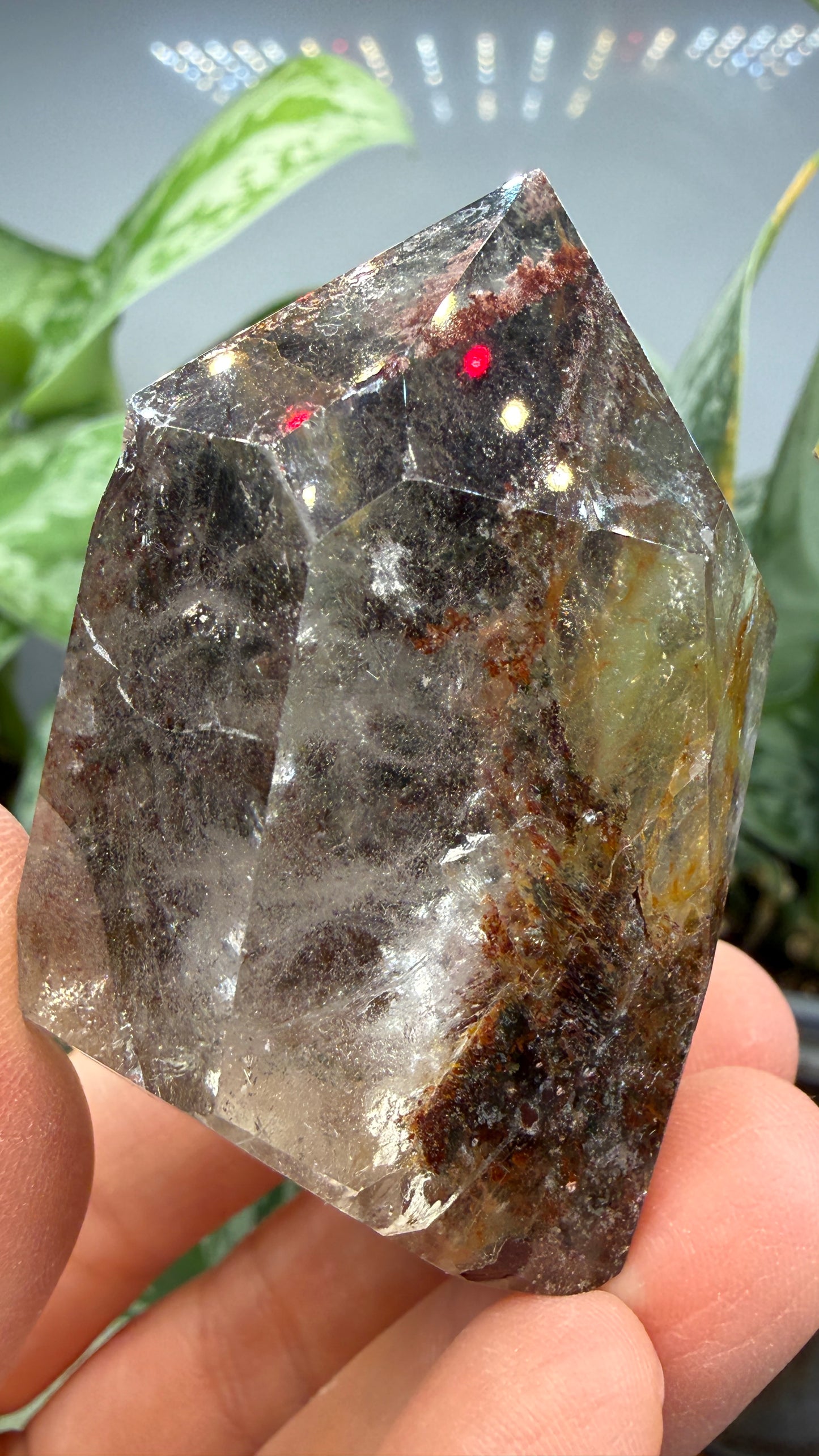 Garden Quartz/Lodolite Point- 2" inches tall
