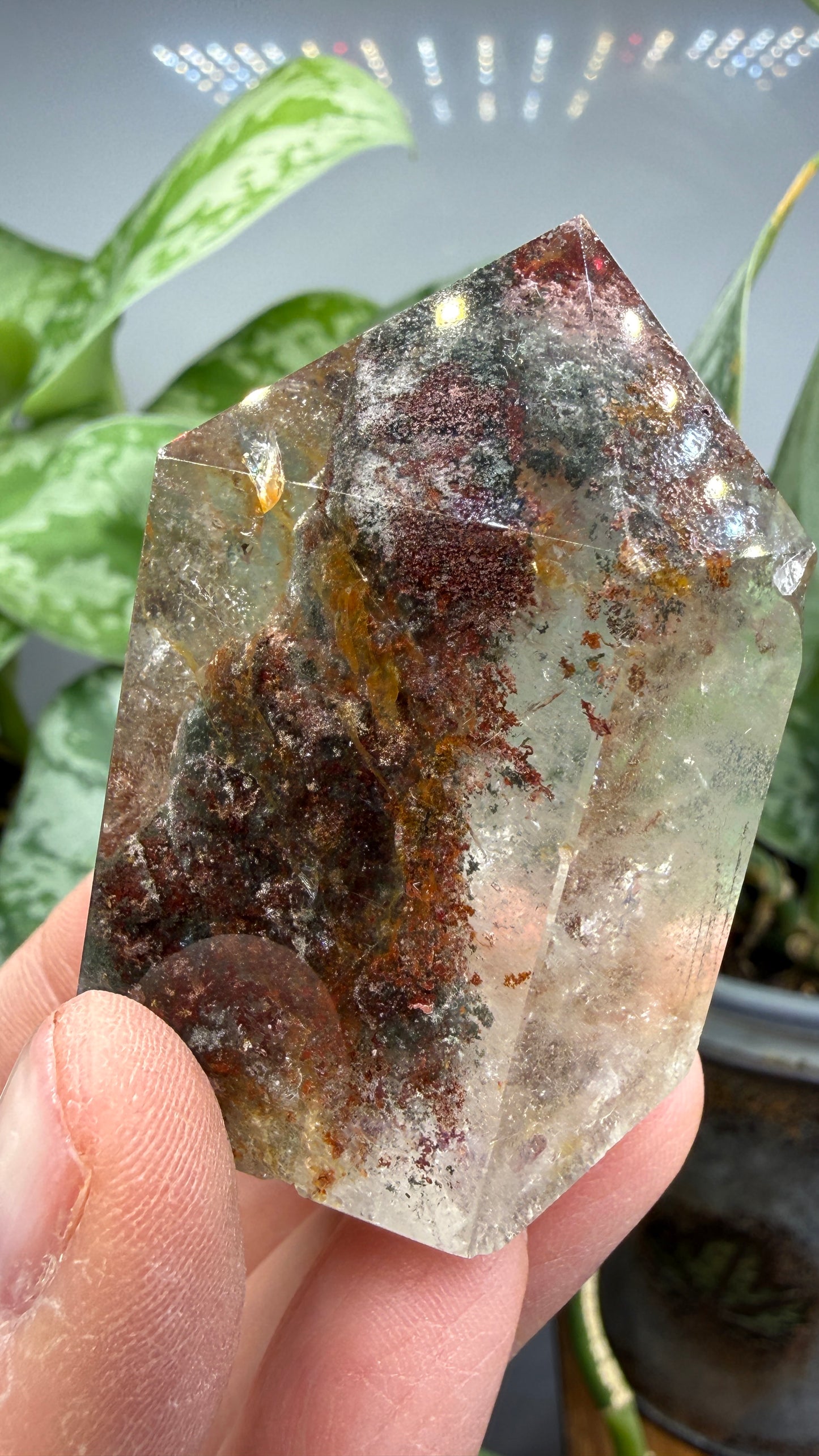 Garden Quartz/Lodolite Point- 2" inches tall