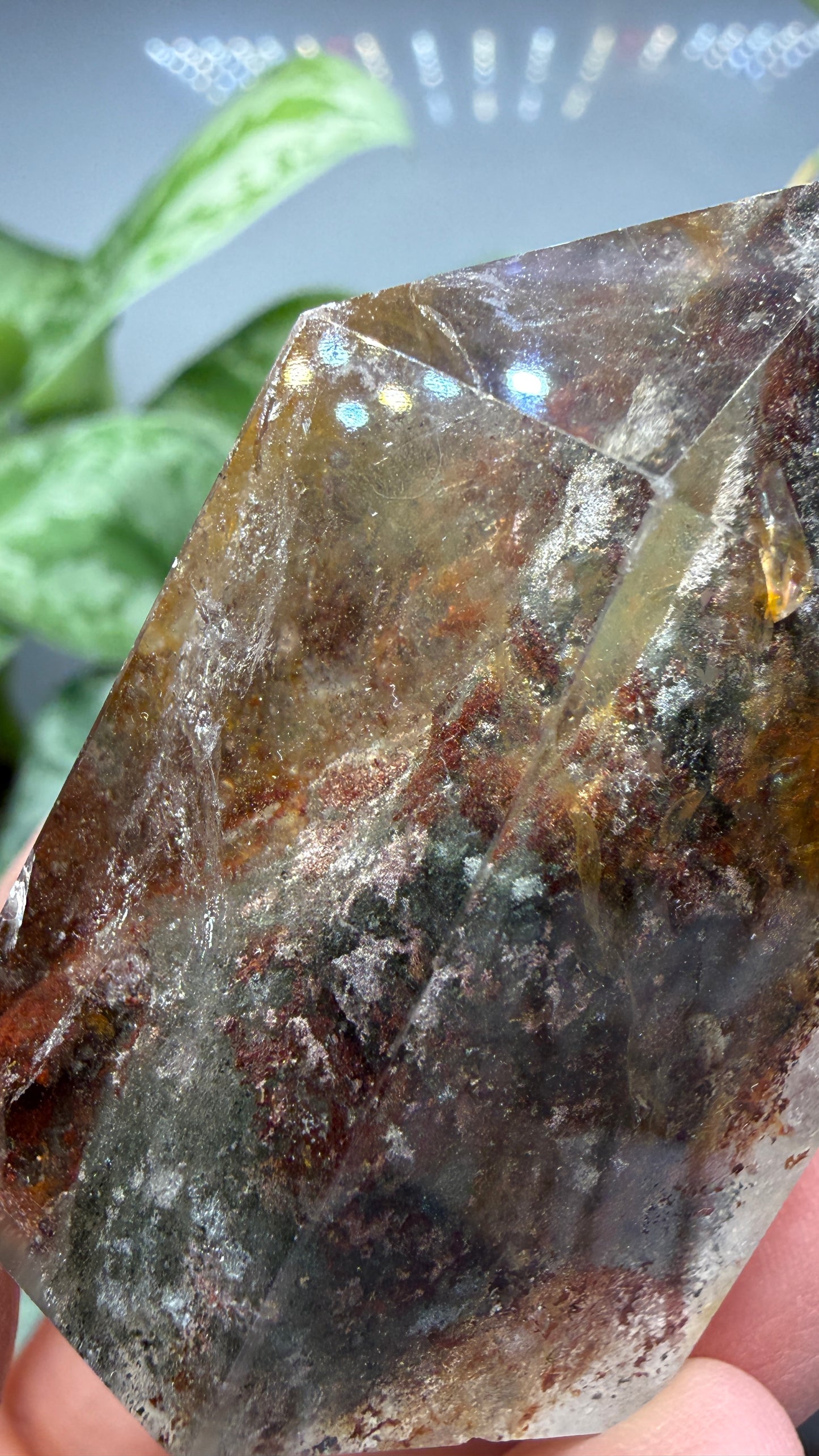 Garden Quartz/Lodolite Point- 2" inches tall