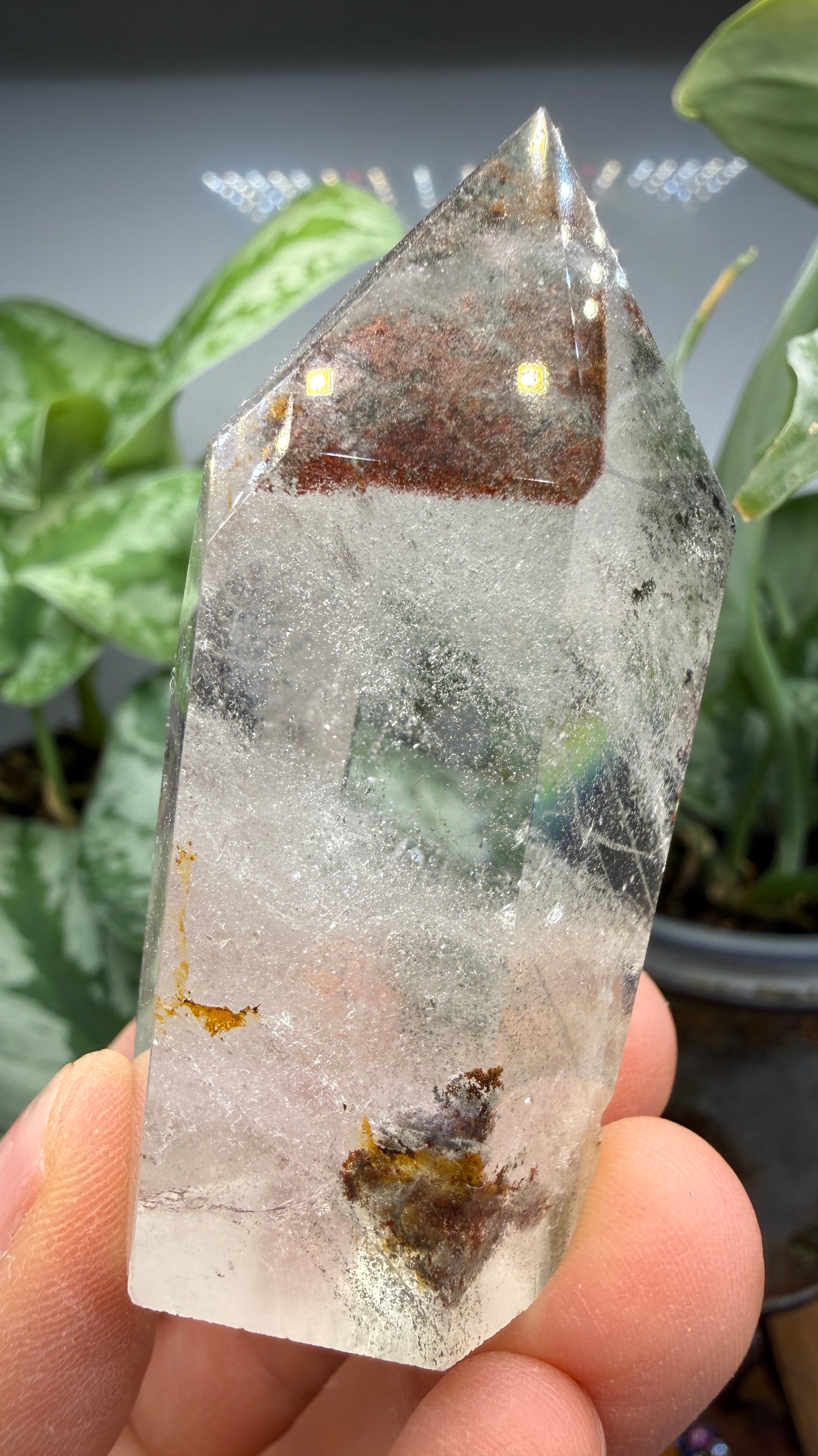 Garden Quartz/Lodolite Point- 2.5" inches tall