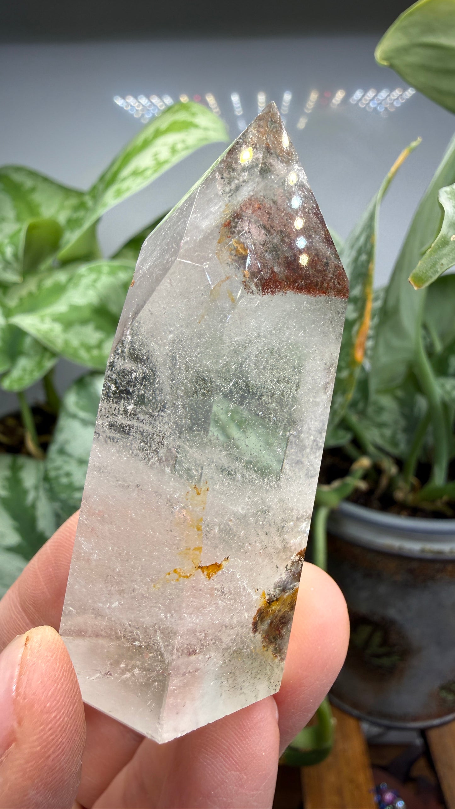 Garden Quartz/Lodolite Point- 2.5" inches tall