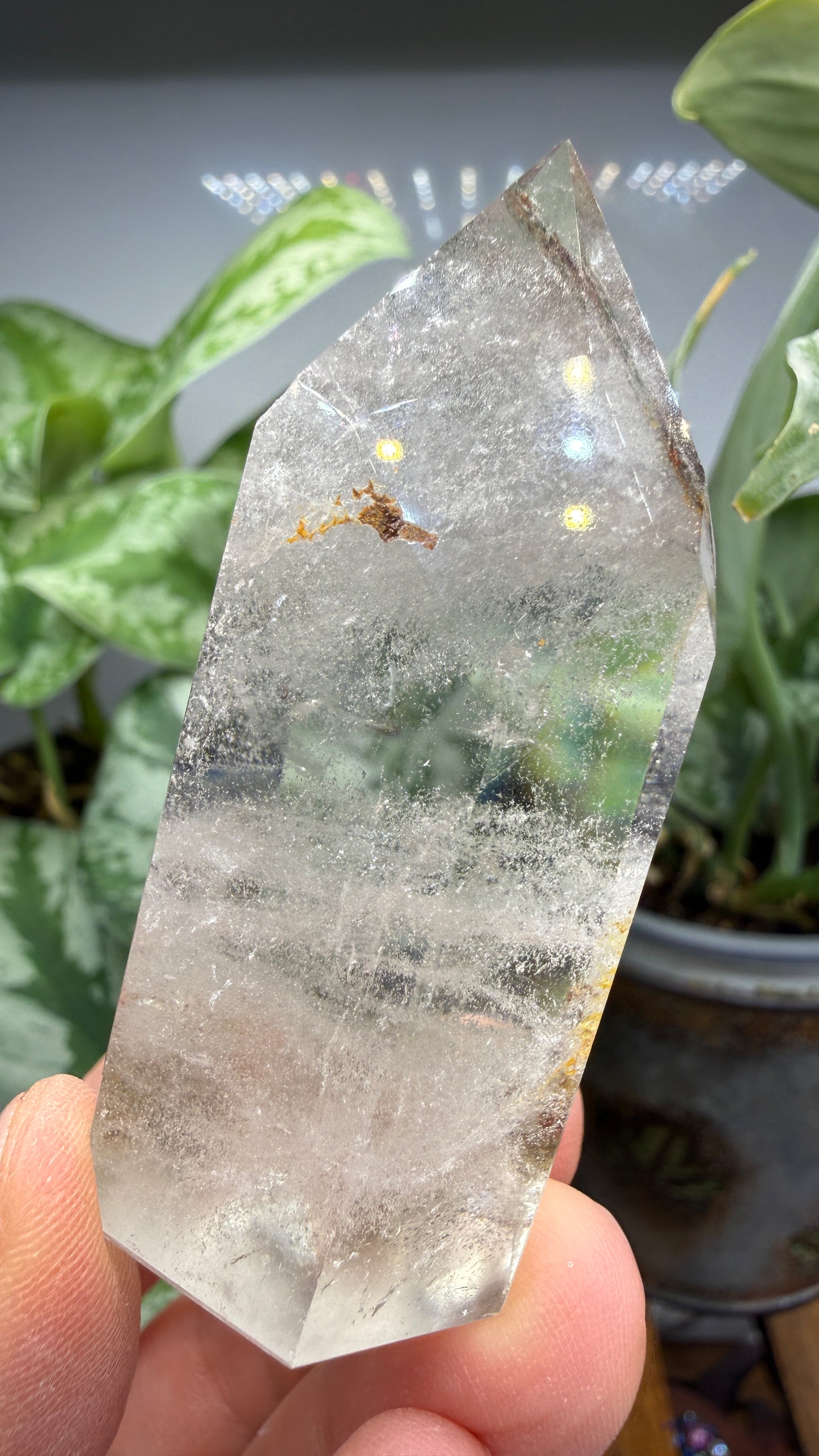 Garden Quartz/Lodolite Point- 2.5" inches tall