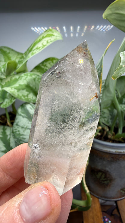 Garden Quartz/Lodolite Point- 2.5" inches tall
