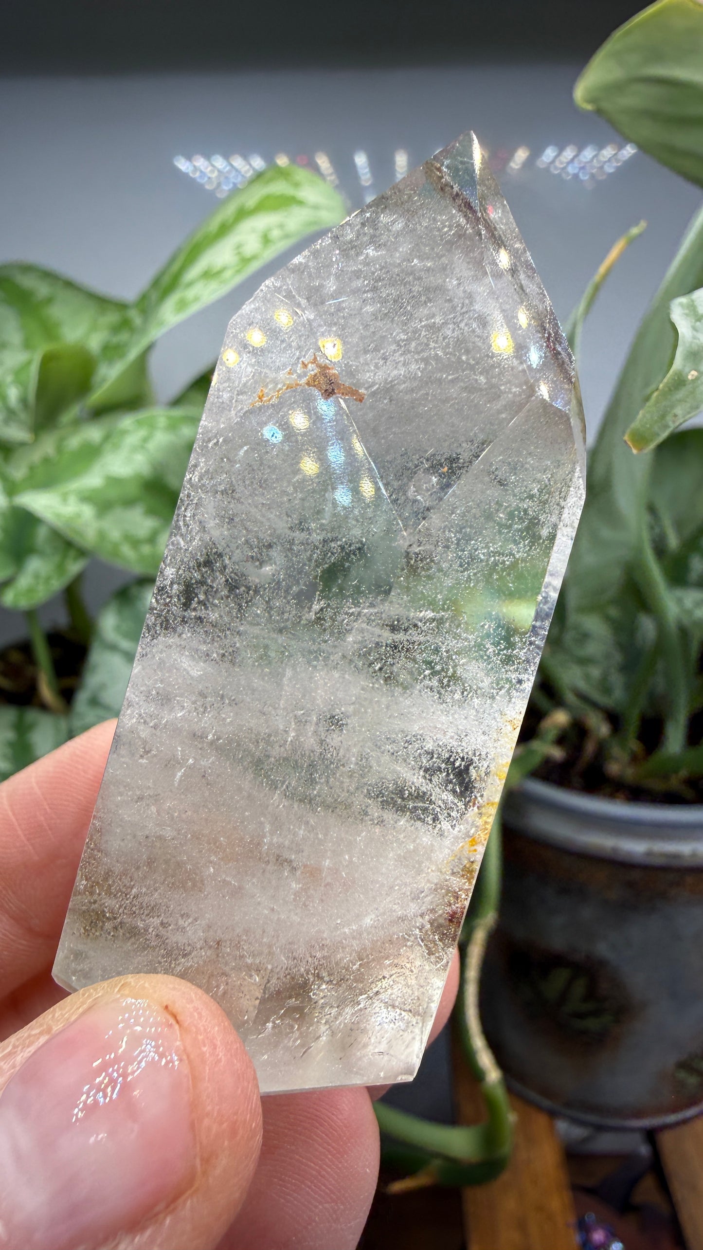 Garden Quartz/Lodolite Point- 2.5" inches tall