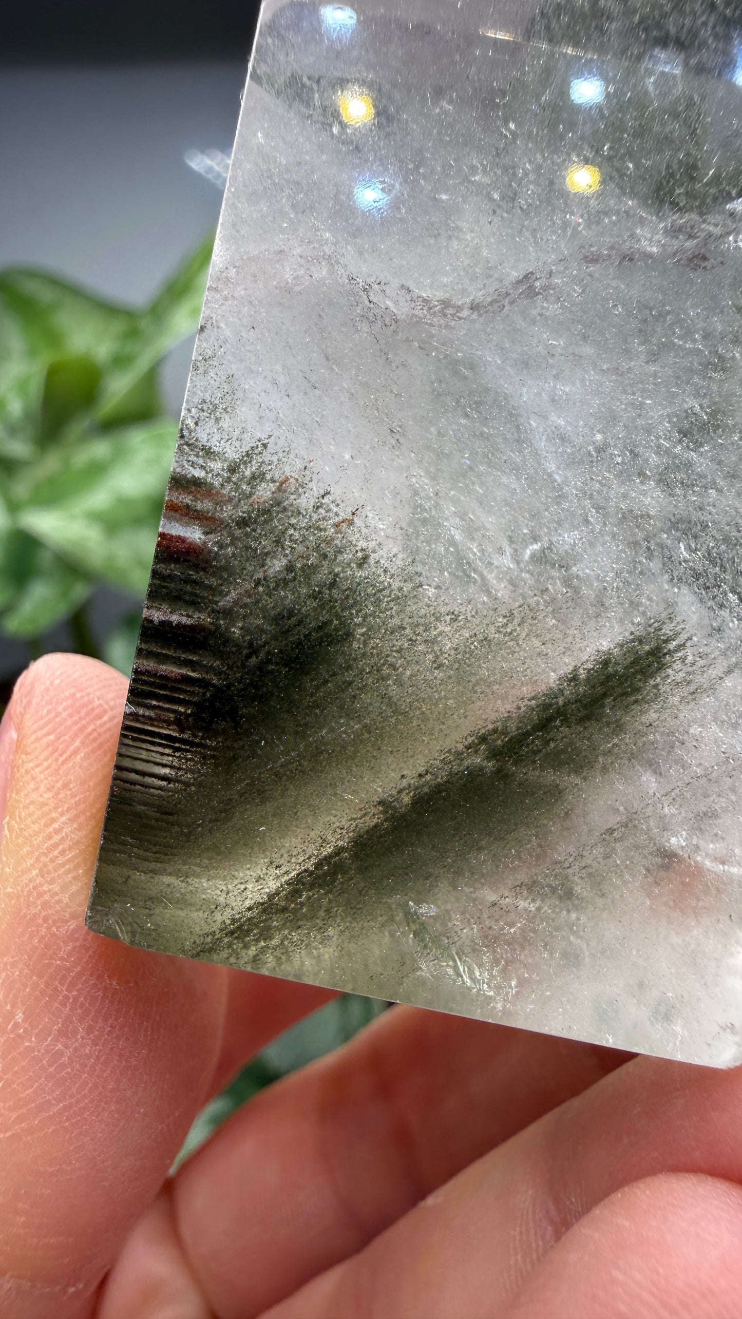 Garden Quartz/Lodolite Point- 2.125" inches tall