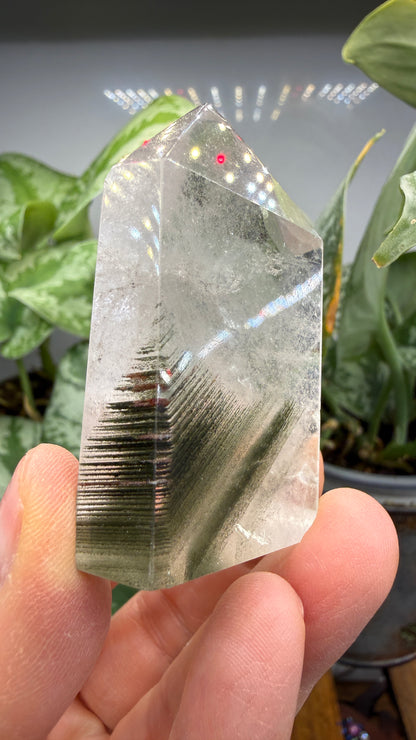 Garden Quartz/Lodolite Point- 2.125" inches tall