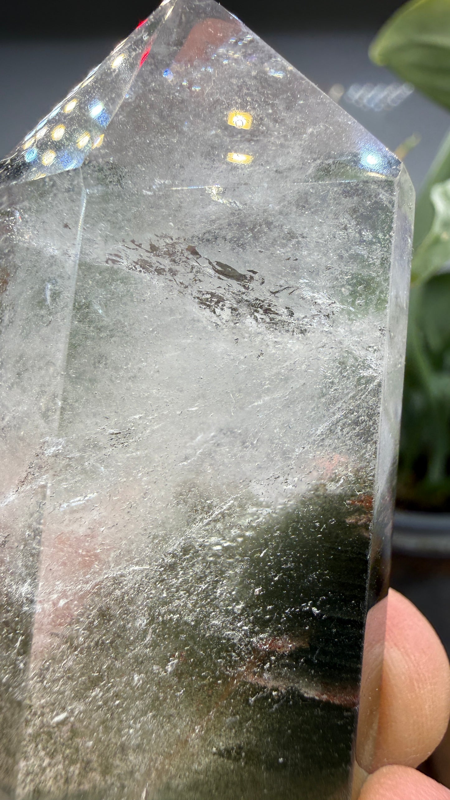 Garden Quartz/Lodolite Point- 2.125" inches tall